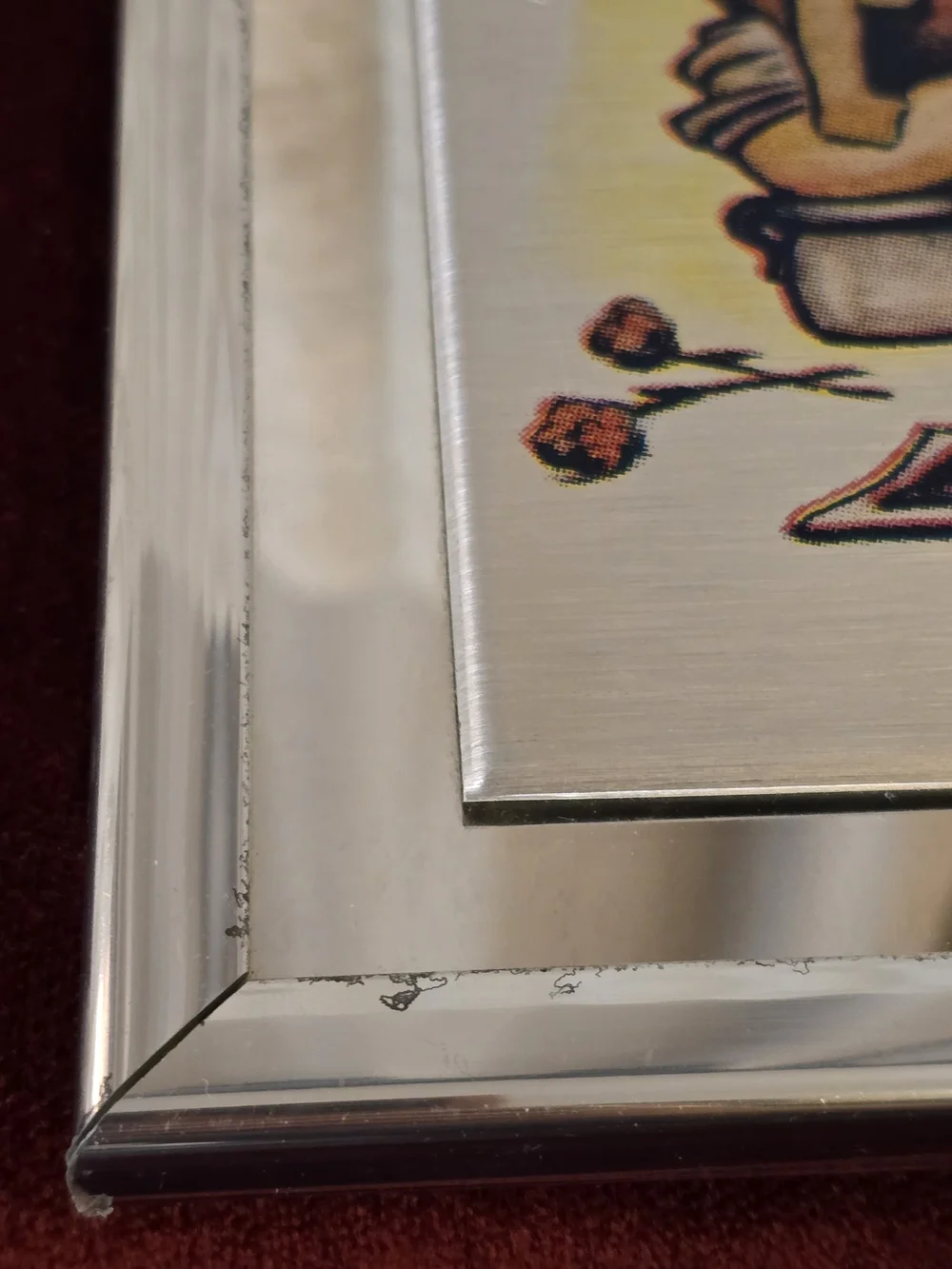 Vintage Metalco Industries Mirror Framed Art Georges Redon Business Is Business